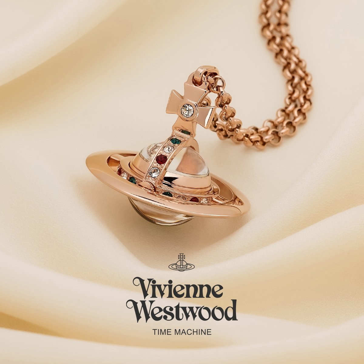 Vivienne Westwood / ヴィヴィアンウエストウッド オーブ ウォッチ ペンダント ネックレス ローズゴールド / ORB WATCH PENDANT ROSE GOLD