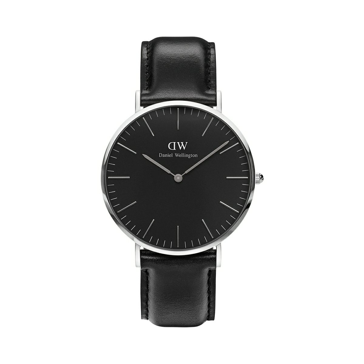 Daniel Wellington / ダニエルウェリントン 40mm クラシックブラック シェフィールド シルバーの公式ECサイト掲載画像