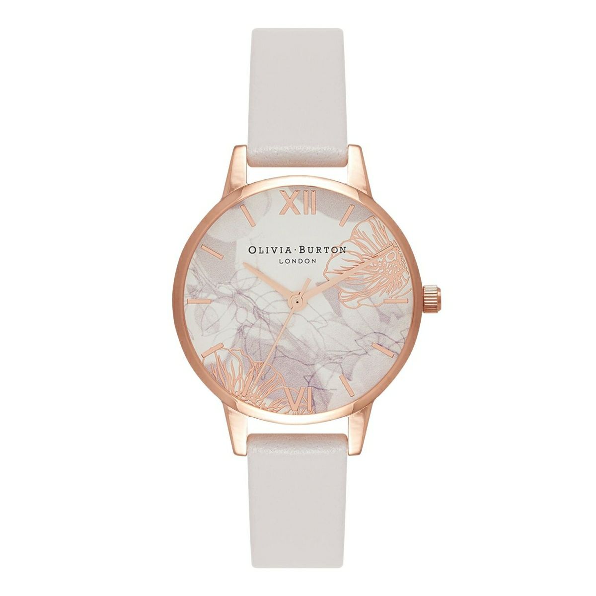 Olivia Burton / オリビア・バートン アブストラクトフローラル ブラッシュ ＆ ローズゴールドの公式ECサイト掲載画像