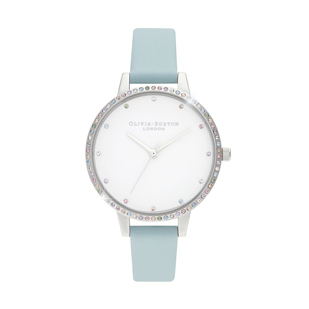 Olivia Burton / オリビア・バートン レインボー レインボー ベゼル ターコイズ ＆ シルバー 34mm ▲の公式ECサイト掲載画像