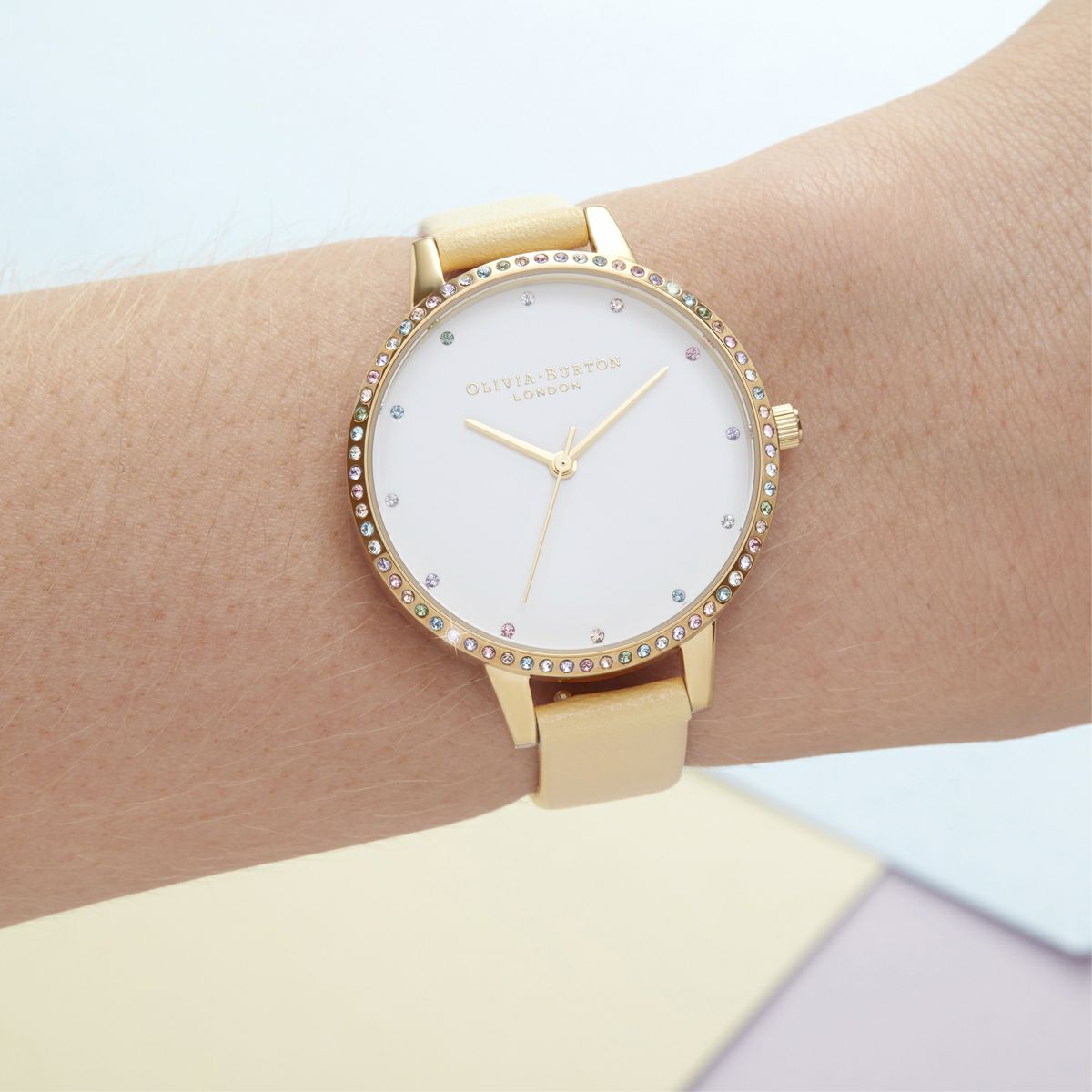 オリビア・バートン レインボー レインボー ベゼル サンシャイン ＆ ゴールド 34mm 商品詳細画像