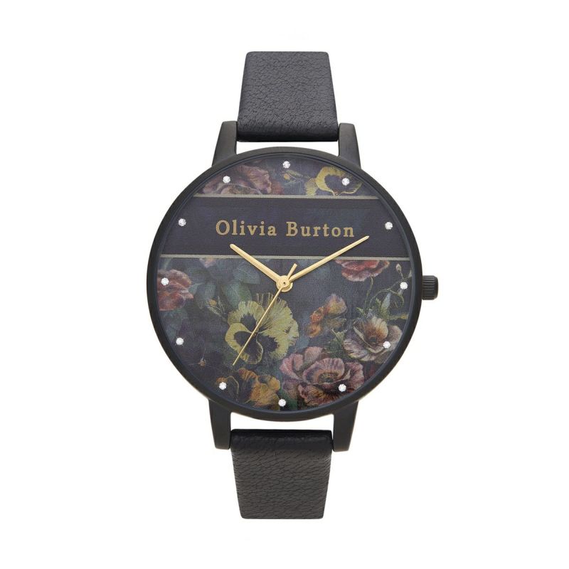 オリビア・バートン ヴァースティ マットブラック ＆ ゴールド ディティールズ 38mm 商品詳細画像