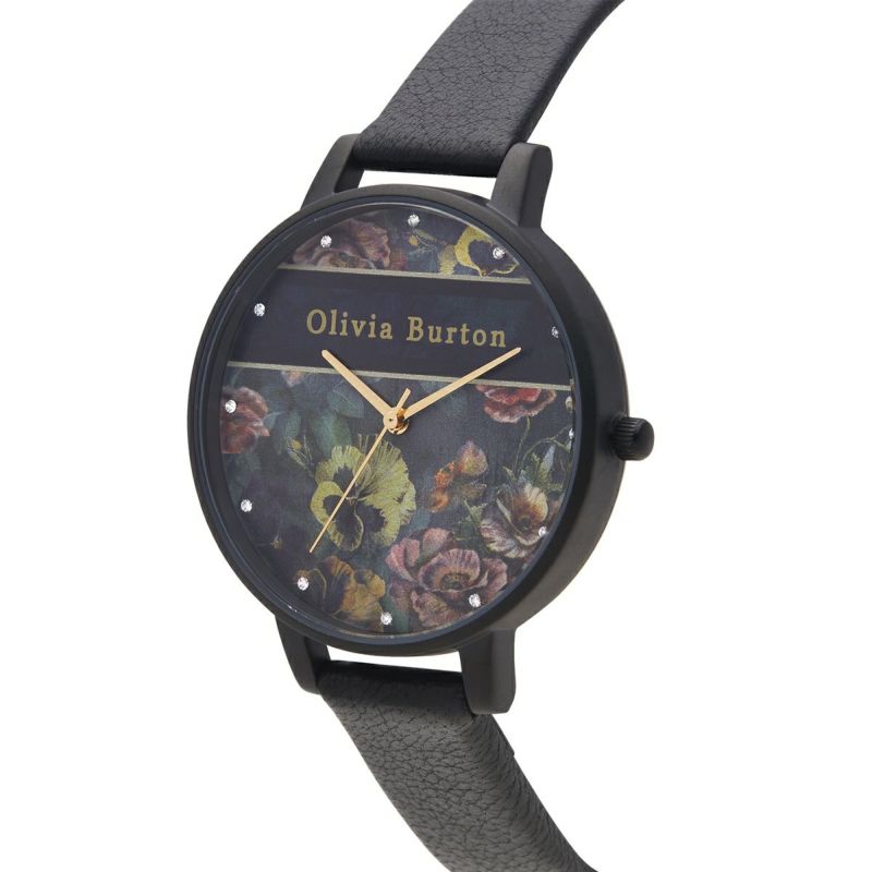 オリビア・バートン ヴァースティ マットブラック ＆ ゴールド ディティールズ 38mm 商品詳細画像