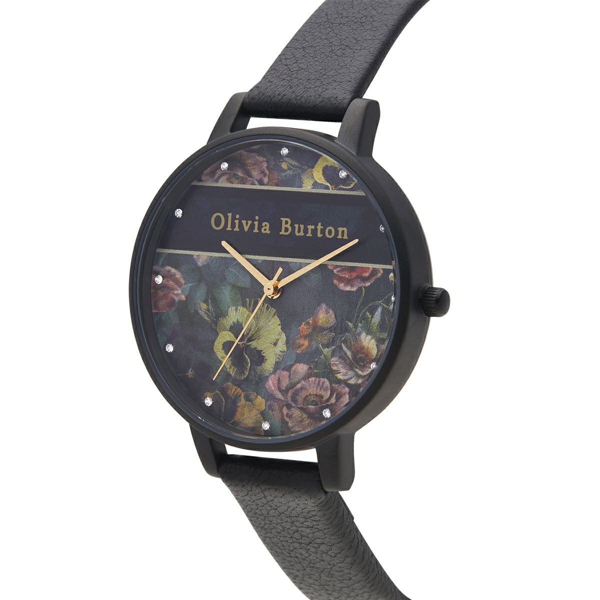オリビア・バートン ヴァースティ マットブラック ＆ ゴールド ディティールズ 38mm 商品詳細画像