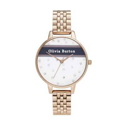 Olivia Burton | Olivia Burton / オリビア・バートン レインボー ローズゴールド メッシュ 34mm レディース 女性用  腕時計 おしゃれ ブランド