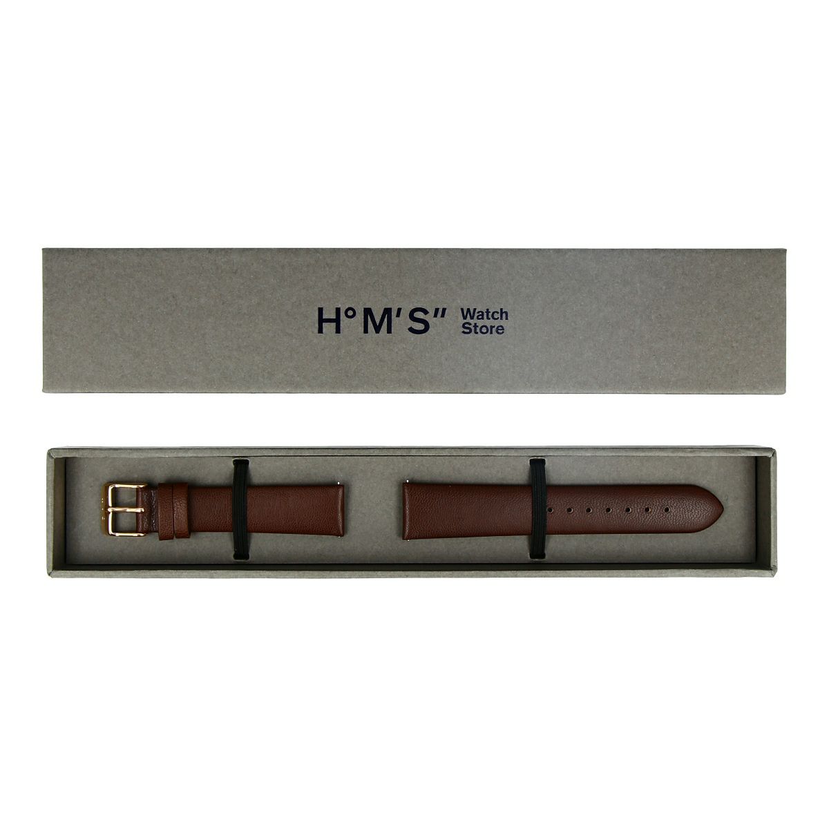 HMS WatchStoreオリジナル替えベルト レザー 幅18mm ブラウン ローズゴールド 商品詳細画像