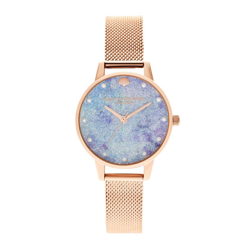 Olivia Burton / オリビア・バートン アンダーザシー ディープシーダイアル フォー パール マーカー & ローズ ゴールド メッシュの公式ECサイト掲載画像
