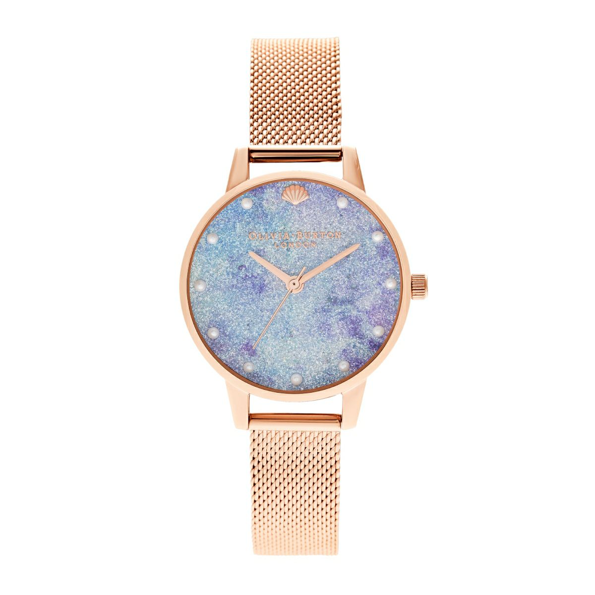 Olivia Burton / オリビア・バートン アンダーザシー ディープシーダイアル フォー パール マーカー & ローズ ゴールド メッシュの公式ECサイト掲載画像