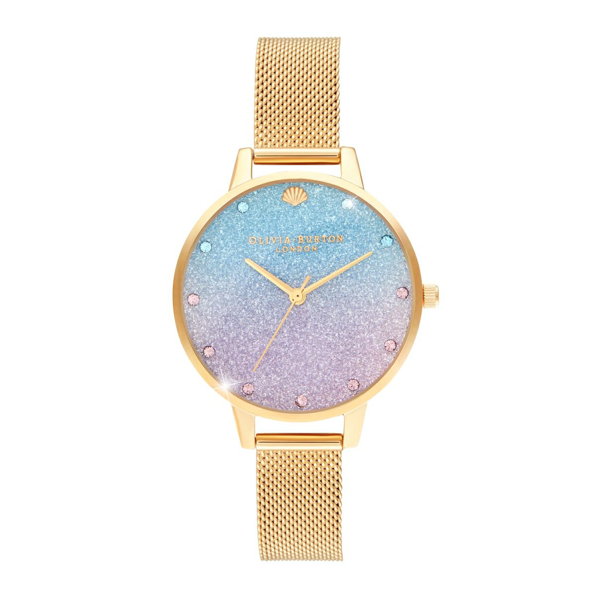 Olivia Burton / オリビア・バートン アンダーザシー グリッターダイアル スパークル マーカー & ゴールド メッシュの公式ECサイト掲載画像