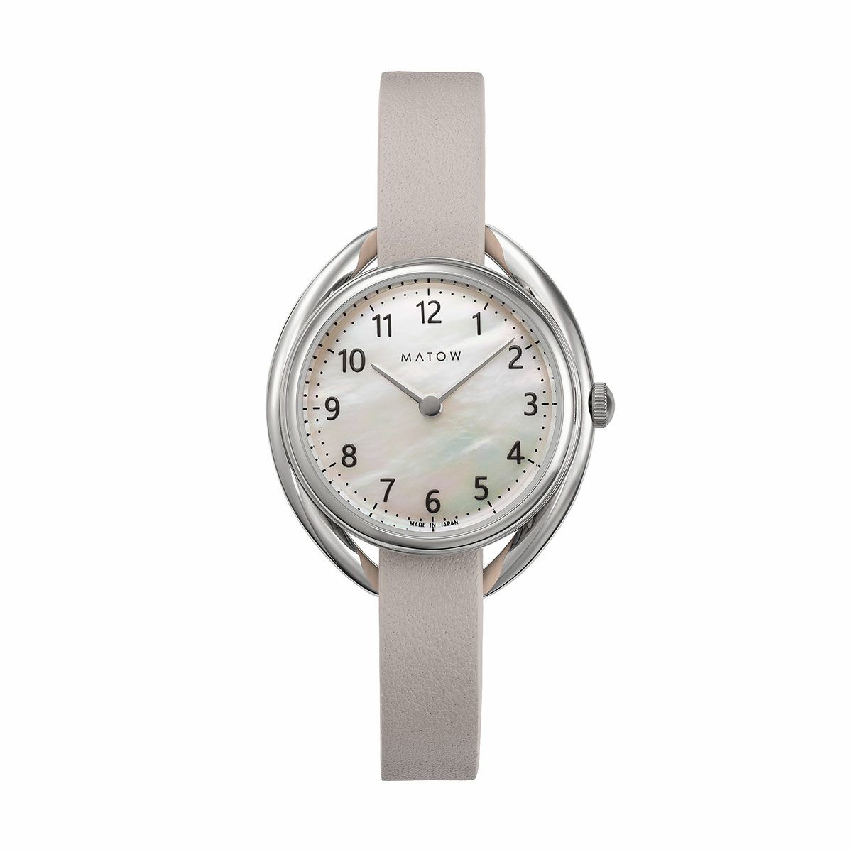 MATOW / マトウ Shiki FUYU ラウンド シルバー ホワイトペッパー / ソーラー時計の公式ECサイト掲載画像