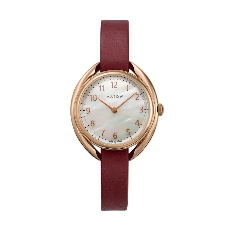 MATOW / マトウ Shiki AKI ラウンド ローズゴールド ケイトウ / ソーラー時計の公式ECサイト掲載画像