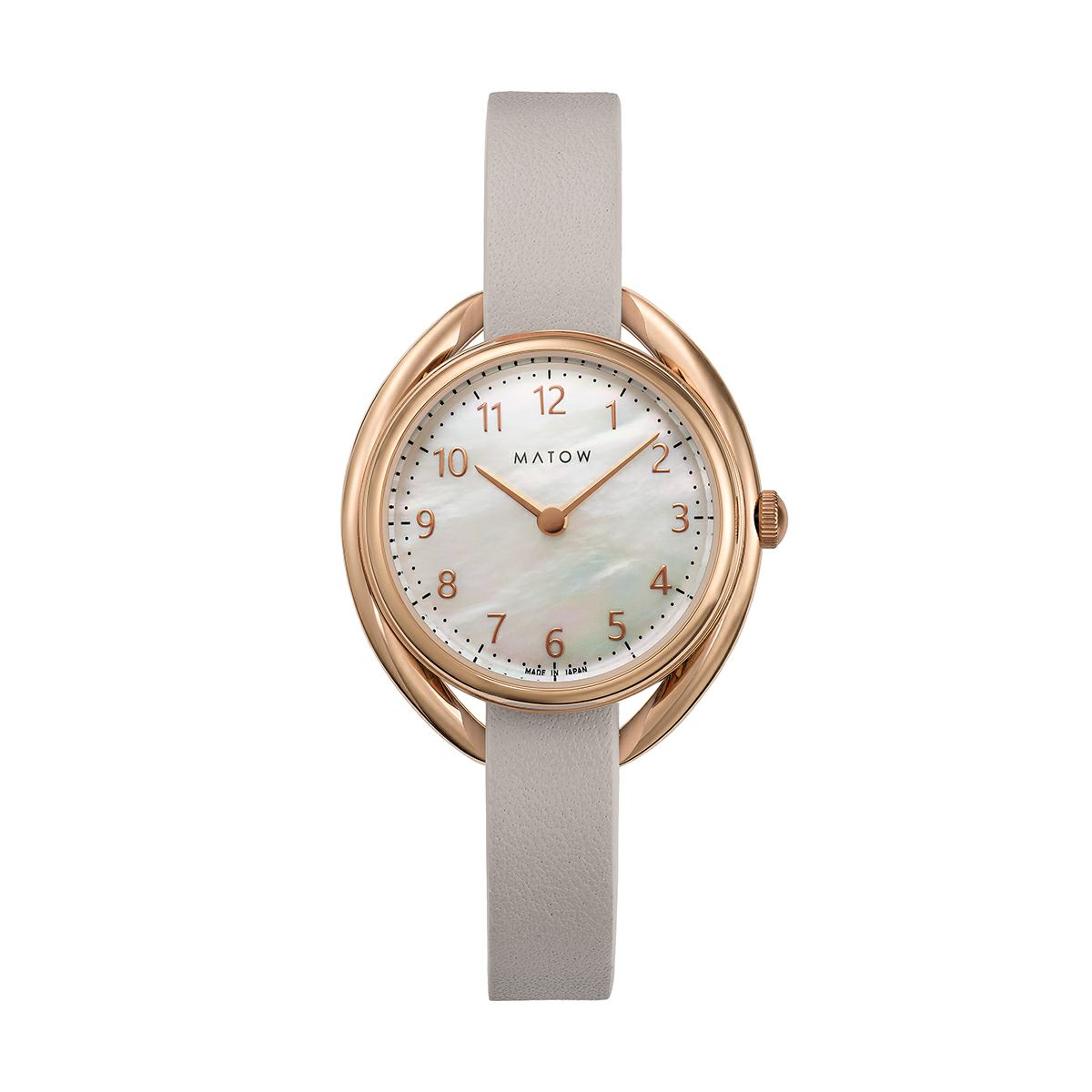 MATOW / マトウ Shiki FUYU ラウンド ローズゴールド ホワイトペッパー / ソーラー時計の公式ECサイト掲載画像