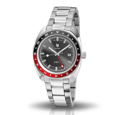 LIP | LIP / リップ マリナー GMT ブラック シルバー スチール メンズ