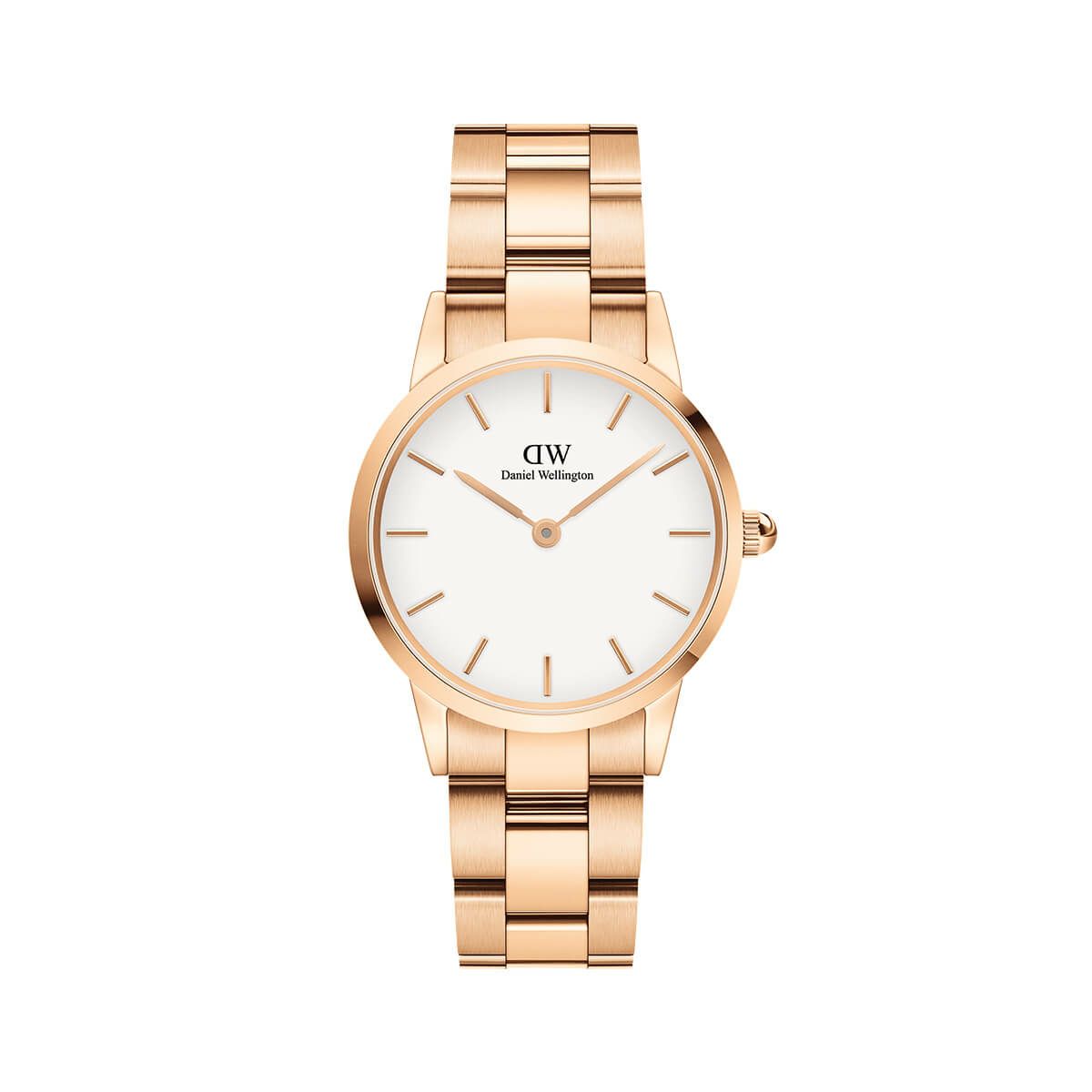 Daniel Wellington / ダニエルウェリントン アイコニックリンク 28mm ローズゴールド ホワイトの公式ECサイト掲載画像