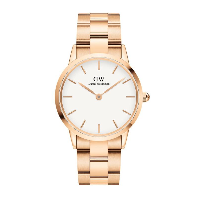 Daniel Wellington / ダニエルウェリントン アイコニックリンク 36mm ローズゴールド ホワイトの公式ECサイト掲載画像