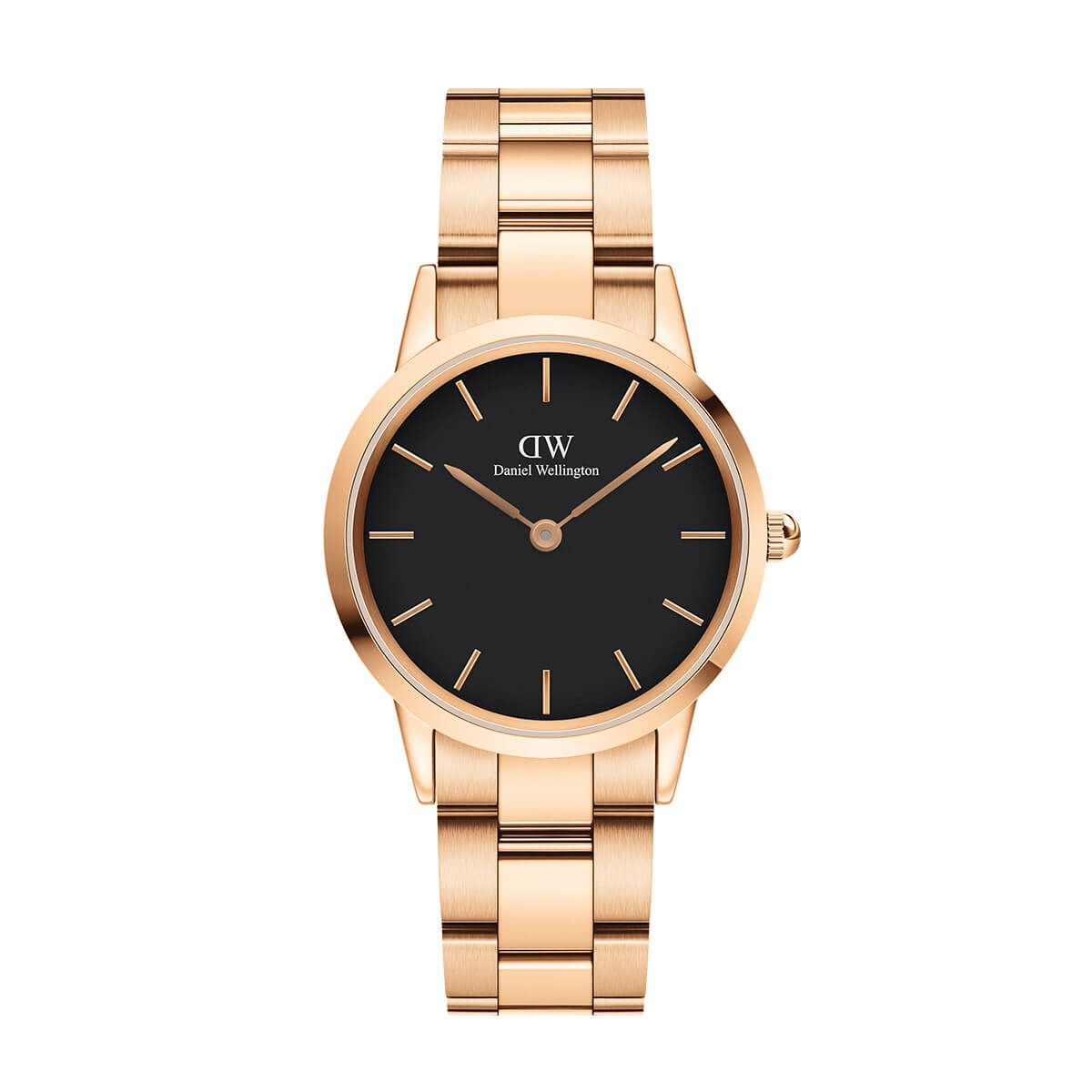 Daniel Wellington / ダニエルウェリントン アイコニックリンク 32mm ローズゴールド ブラックの公式ECサイト掲載画像