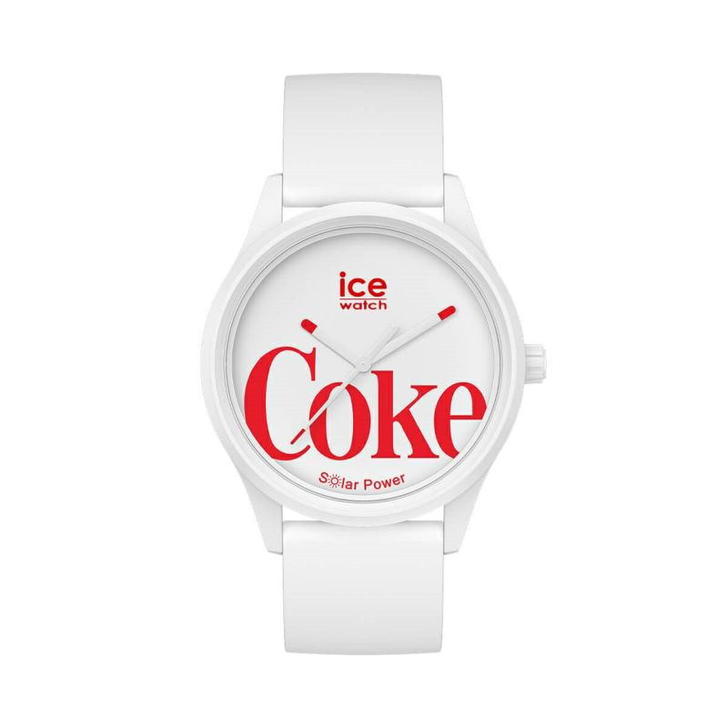 アイスウォッチ COCA-COLA&ICE-WATCH コカ・コーラ&アイスウォッチ アイコニック ホワイトミディアム ソーラー電池 商品詳細画像