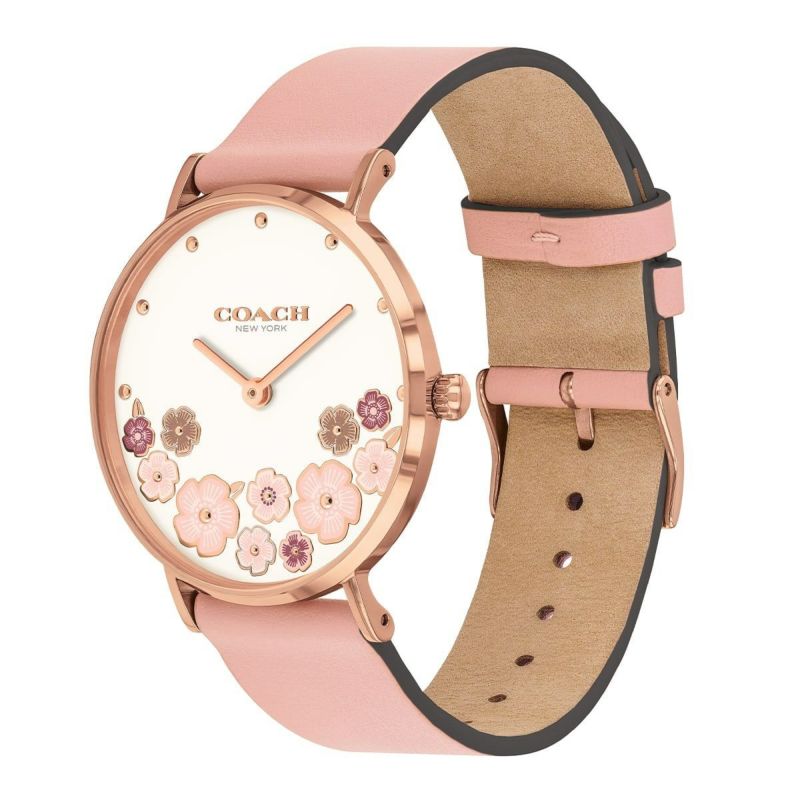 COACH / コーチ ペリー 36mm ローズゴールドケース ドームピンクティー ...