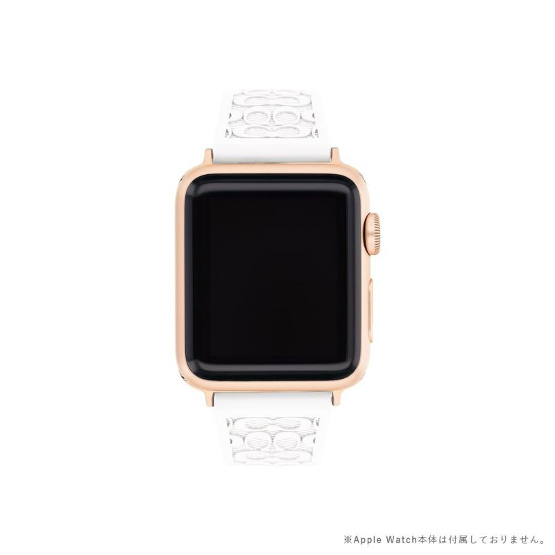 COACH | COACH / コーチ 38mm40mm アップルウォッチ用替えベルト ホワイトテクスチャラバー ローズゴールドIPラグバックル Cモーチフ Apple watch 腕時計用 替えベルト 替えバンド メンズ レディース COACH | COACH / コーチ 38mm40mm アップルウォッチ用替えベルト ホワイトテクスチャラバー ローズゴールドIPラグバックル Cモーチフ Apple watch 腕時計用 替えベルト 替えバンド メンズ レディース