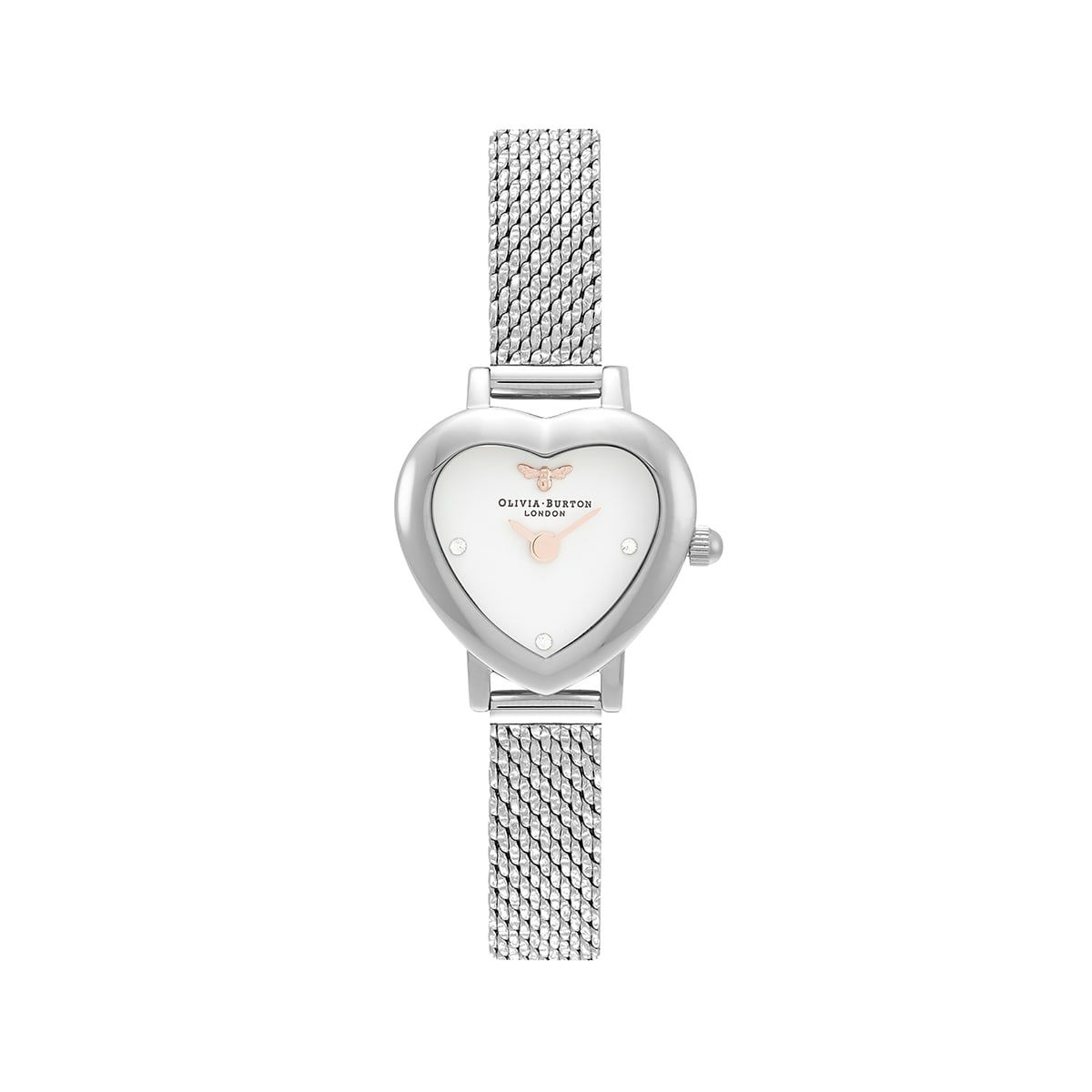 Olivia Burton / オリビア・バートン ミーン トゥ ビー ミニ ミーン トゥ ビー ホワイト ダイヤル シルバー メッシュの公式ECサイト掲載画像