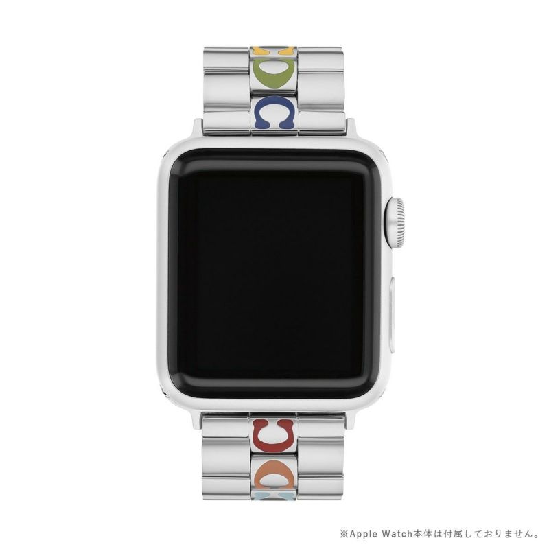 コーチ 38mm＆40mm アップルウォッチ用替えベルト SS ブレスレット レインボー エナメル SIG C Apple watch 商品詳細画像