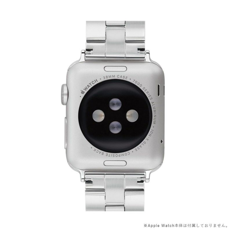 コーチ 38mm＆40mm アップルウォッチ用替えベルト SS ブレスレット ホワイト エナメル SIG C Apple watch 商品詳細画像