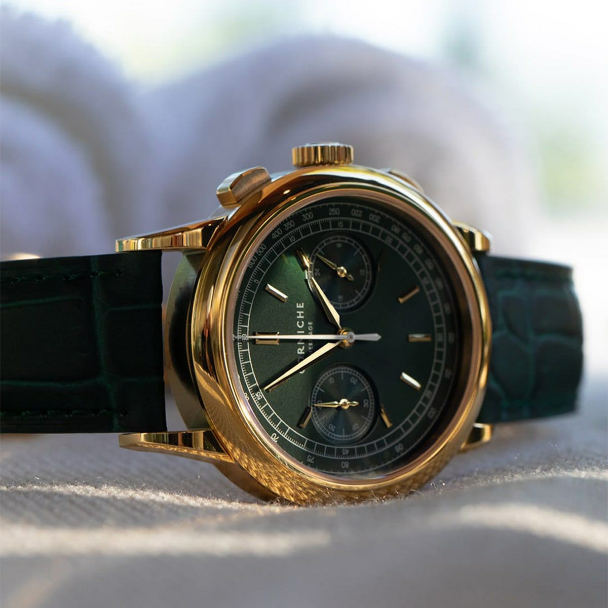 貴重 Corniche Heritage Chronograph Green 時計｜腕時計(クォーツ)
