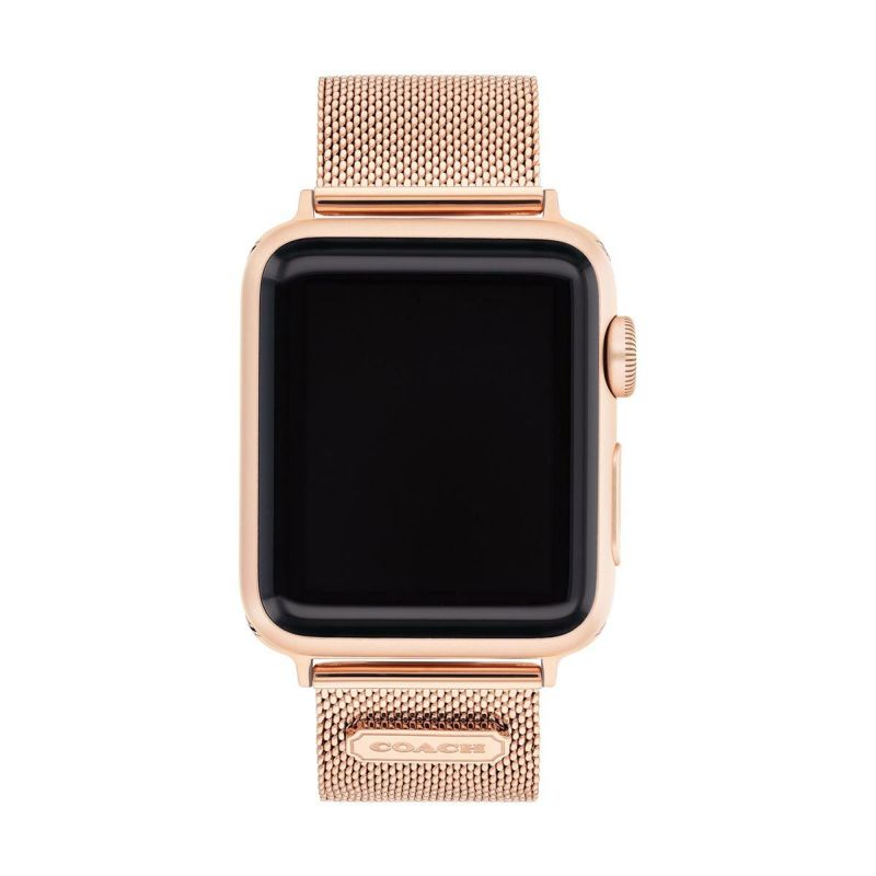 COACH / コーチ 38mm&40mm&41mm アップルウォッチ用 替えベルト ストラップ ローズゴールド メッシュブレスレット Apple  watch apple watch 腕時計用 替えベルト 替えバンド メンズ レディース