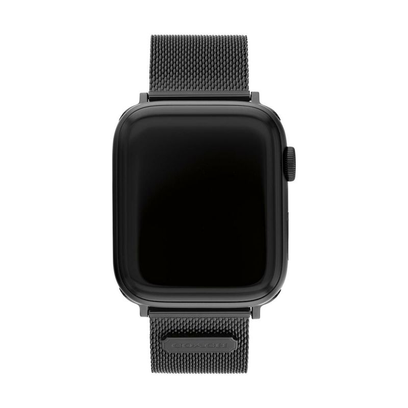 コーチ 42mm&44mm アップルウォッチ用 替えベルト ストラップ ブラック IP メッシュブレスレット Apple watch 商品詳細画像