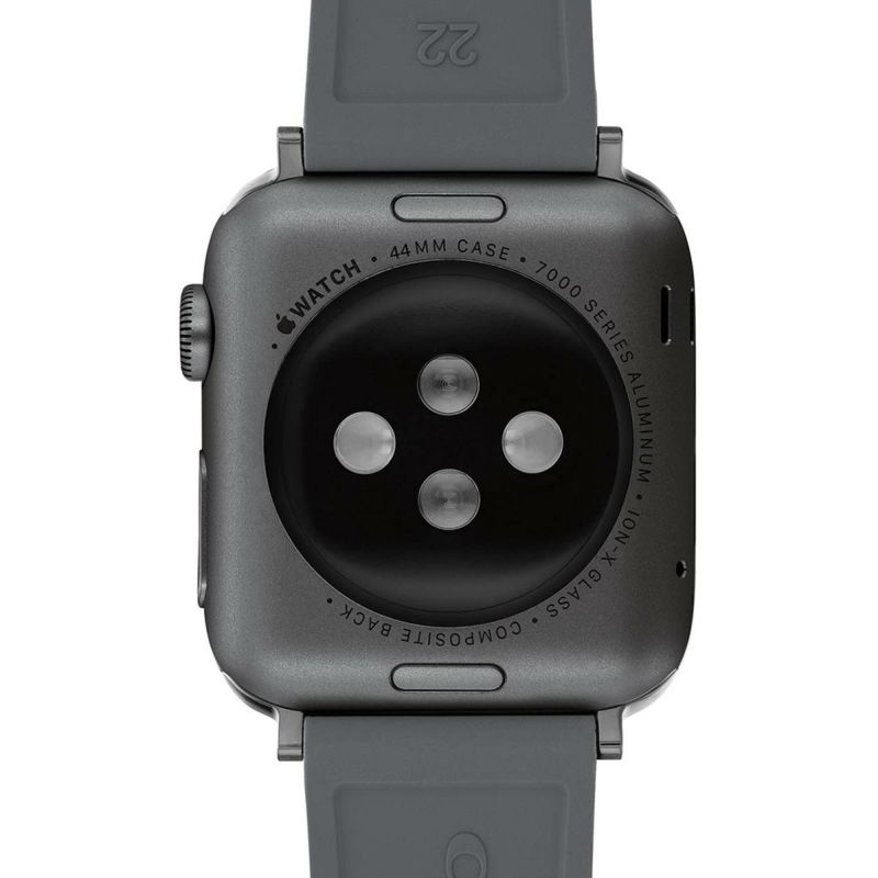 コーチ 42mm&44mm アップルウォッチ用 替えベルト ストラップ グレー シリコン バー シティ ストライプ Apple watch 商品詳細画像