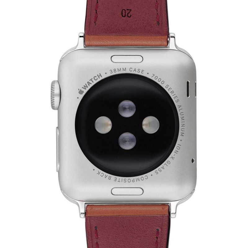 コーチ 38mm&40mm アップルウォッチ用 替えベルト ストラップ シルバー サドル レザー Apple watch 商品詳細画像