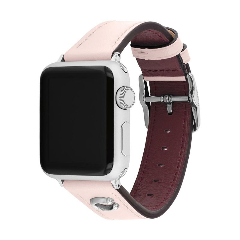 コーチ 38mm&40mm アップルウォッチ用 替えベルト ストラップ シルバー ブッシュ レザー Apple watch 商品詳細画像