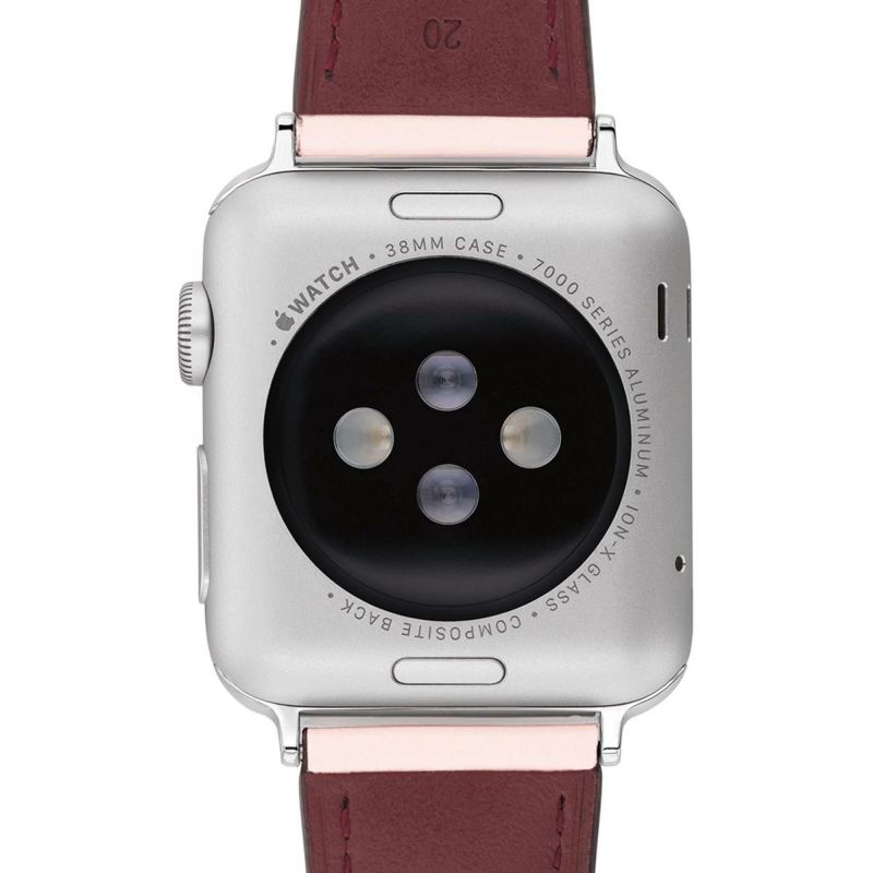 コーチ 38mm&40mm アップルウォッチ用 替えベルト ストラップ シルバー ブッシュ レザー Apple watch 商品詳細画像