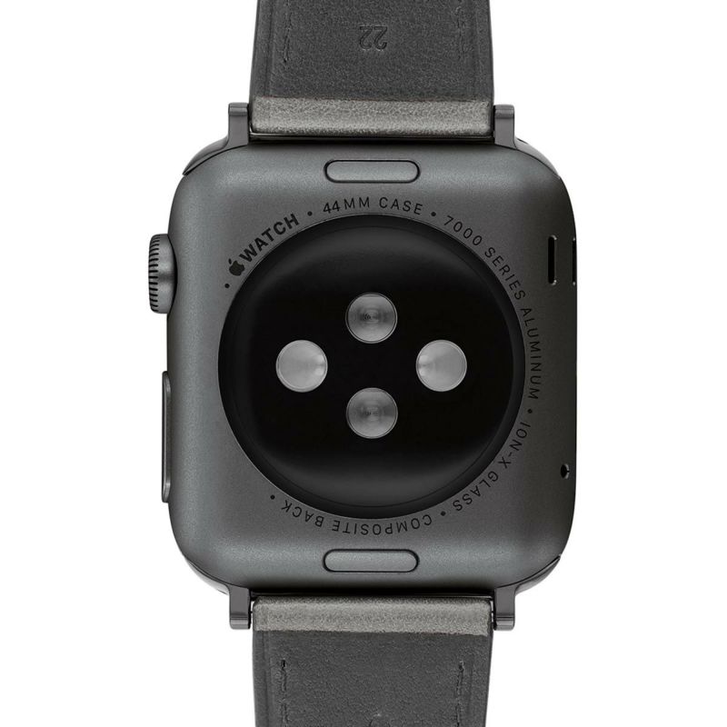 コーチ 42mm&44mm アップルウォッチ用 替えベルト ストラップ グレー レザー Apple watch 商品詳細画像