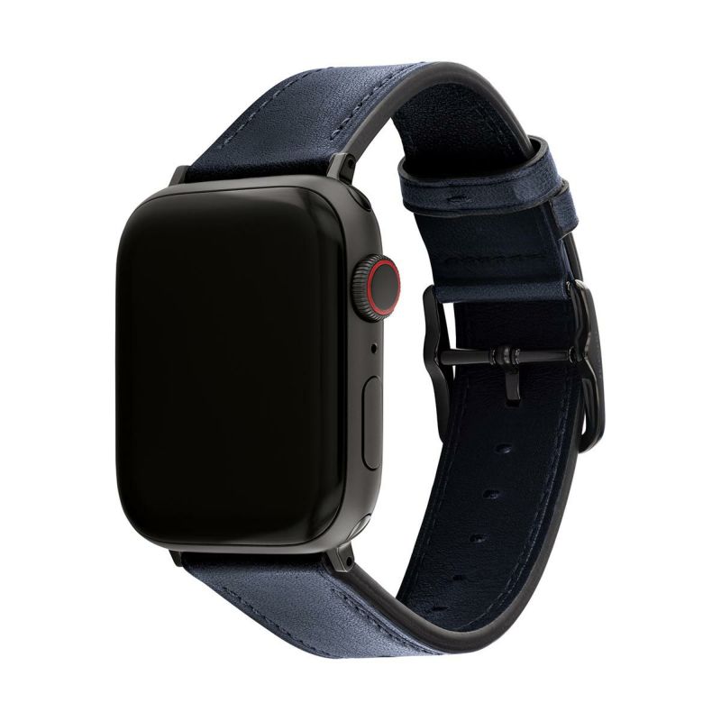 コーチ 42mm&44mm アップルウォッチ用 替えベルト ストラップ ネイビー レザー Apple watch 商品詳細画像