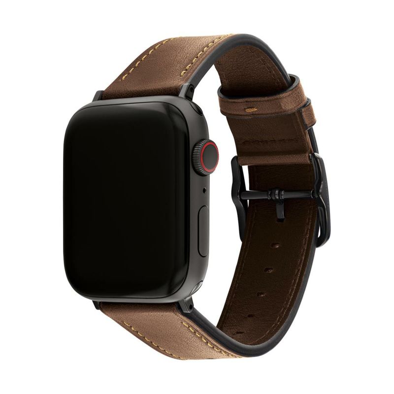 コーチ 42mm＆44mm アップルウォッチ用 替えベルト ストラップ ストラップ サドル レザー Apple watch 商品詳細画像