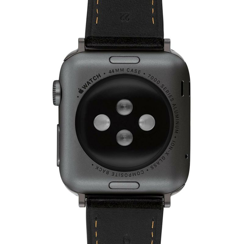 コーチ 42mm＆44mm アップルウォッチ用 替えベルト ストラップ ストラップ ブラック レザー Apple watch 商品詳細画像