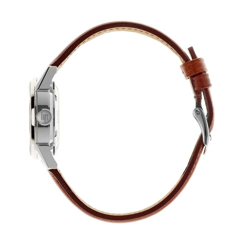リップ ヒマラヤ 29mm ビーティングハート オートマチック シルバー ダークブラウン レザー 商品詳細画像
