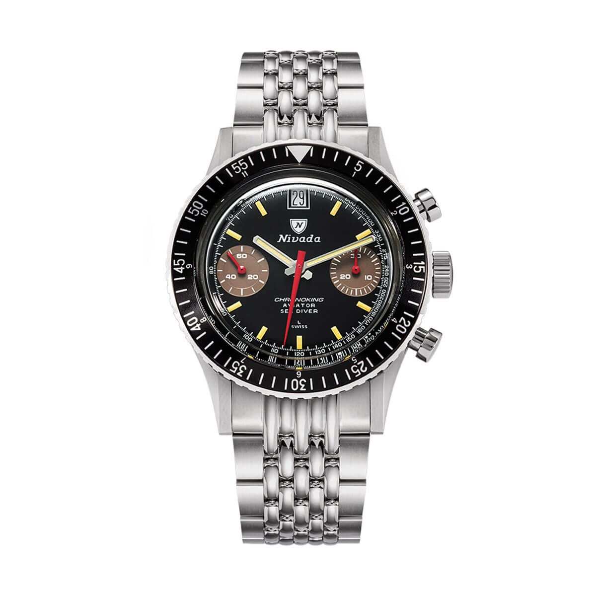 Nivada Grenchen /ニバダ グレンヒェン クロノマスター クロノキング マニュアル ライスブレスレットの公式ECサイト掲載画像