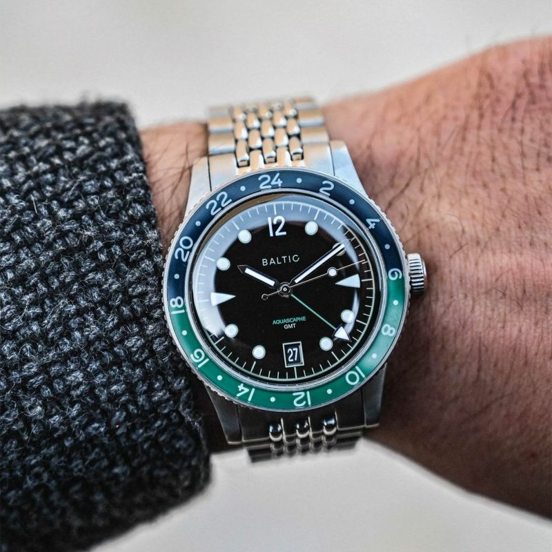 【受注販売】 バルチック アクアスカーフ GMT グリーン/ブルー オートマチック ブルーラバーベルト 商品詳細画像