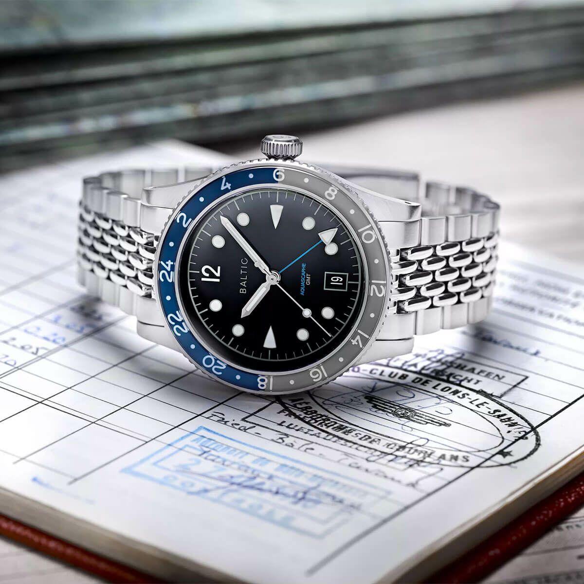 受注販売】BALTIC WATCHES / バルチック アクアスカーフ GMT グレー 