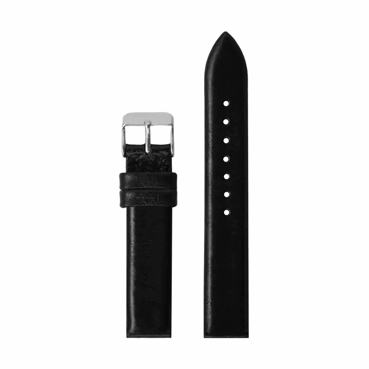 KOMONO / コモノ 替えベルト ストラップ : 16mm レザー/ブラック シルバーの公式ECサイト掲載画像