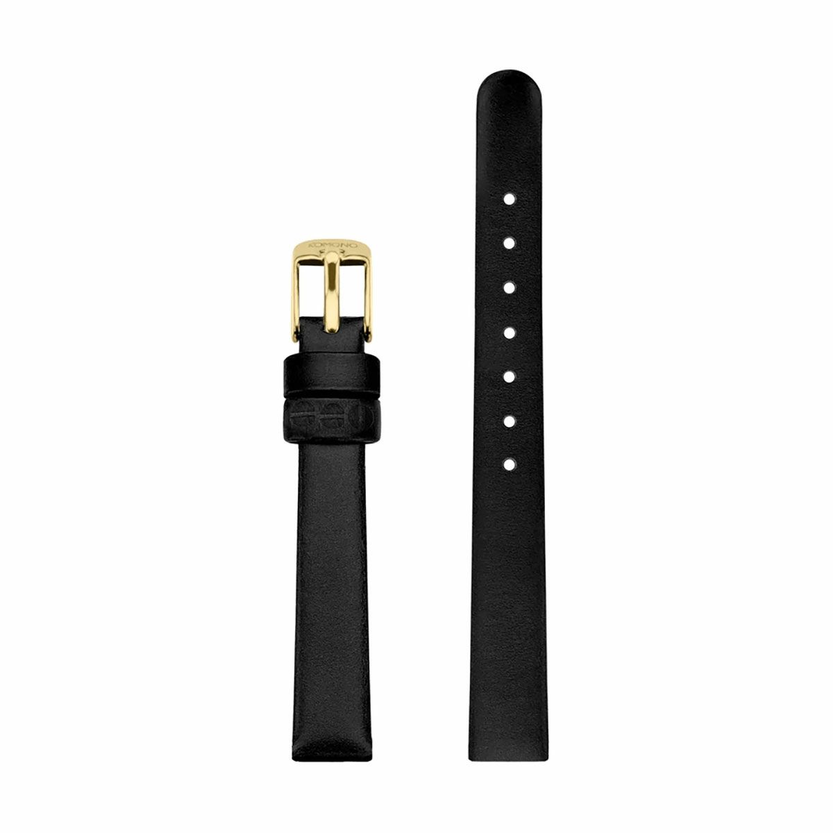 KOMONO / コモノ 替えベルト ストラップ : 12mm レザー/ブラック ゴールドの公式ECサイト掲載画像