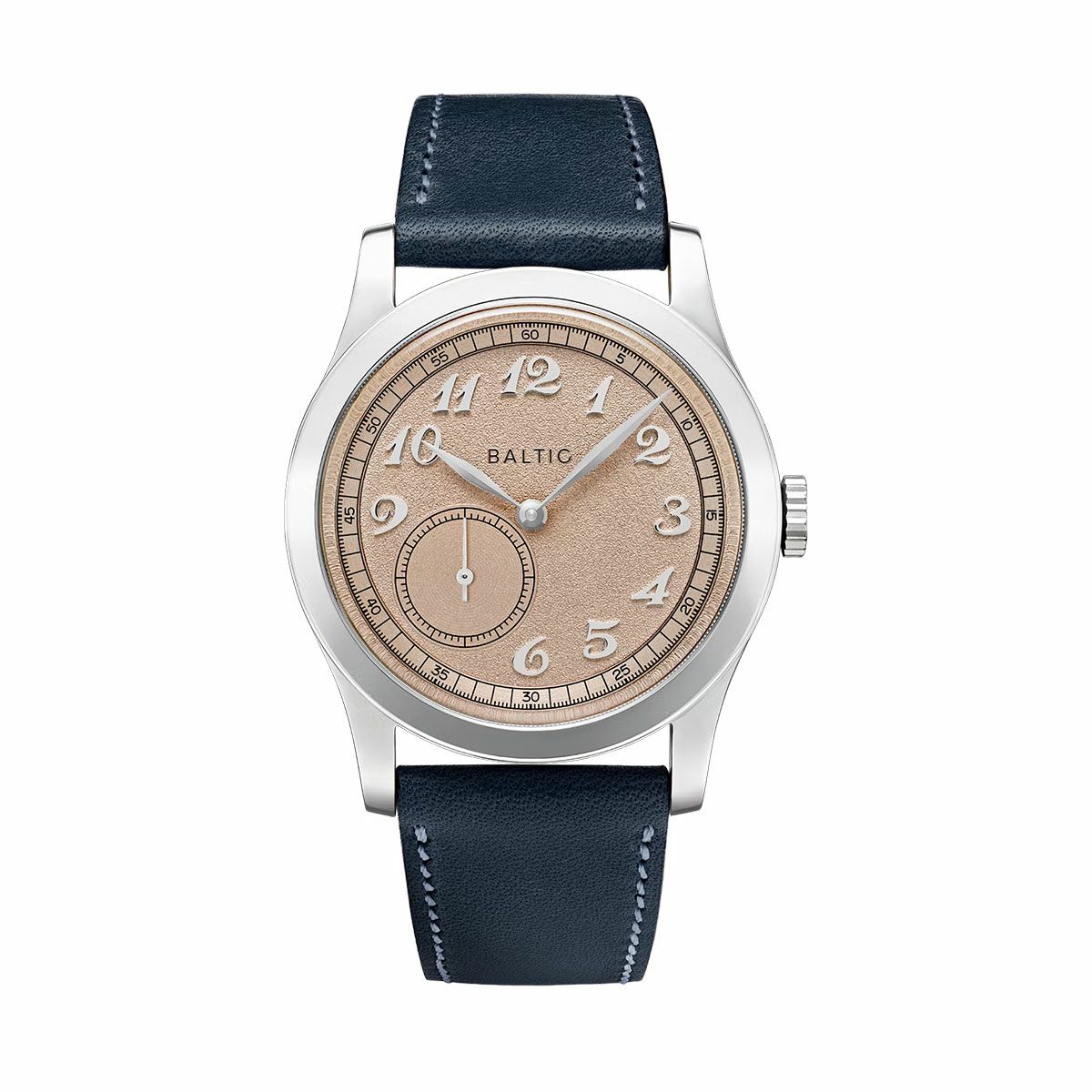 【受注販売】BALTIC WATCHES / バルチック マイクロローター サーモン ネイビーブルー レザーの公式ECサイト掲載画像