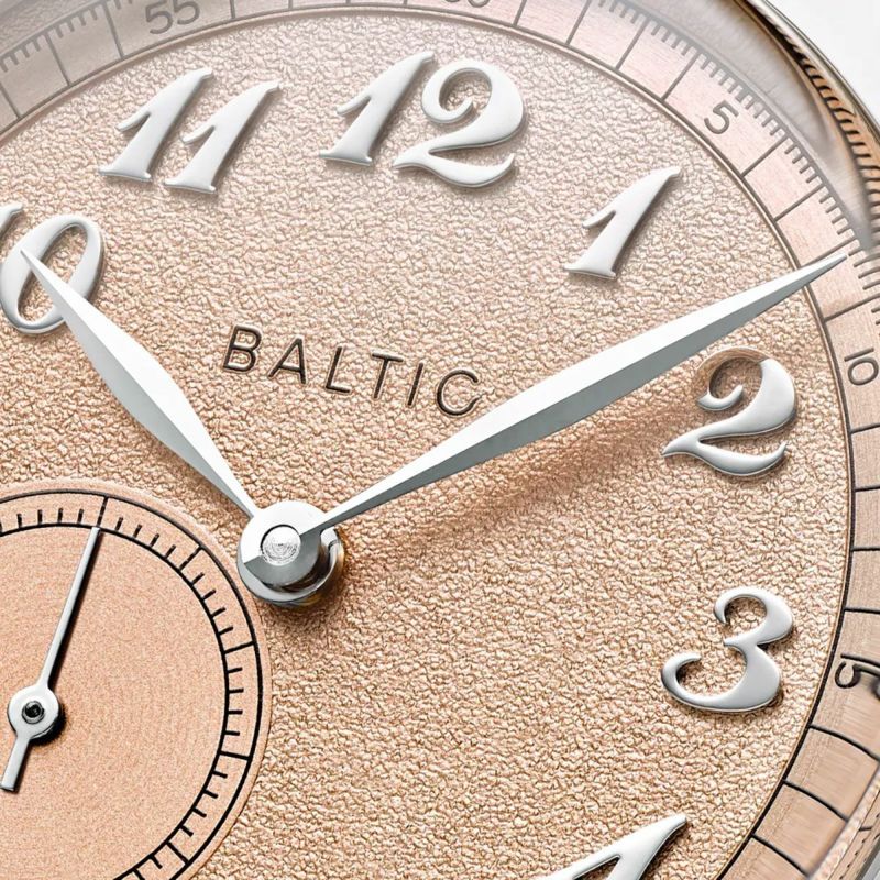 受注販売】BALTIC WATCHES / バルチック マイクロローター サーモン ネイビーブルー レザー メンズ 男性用 腕時計 おしゃれ ブランド