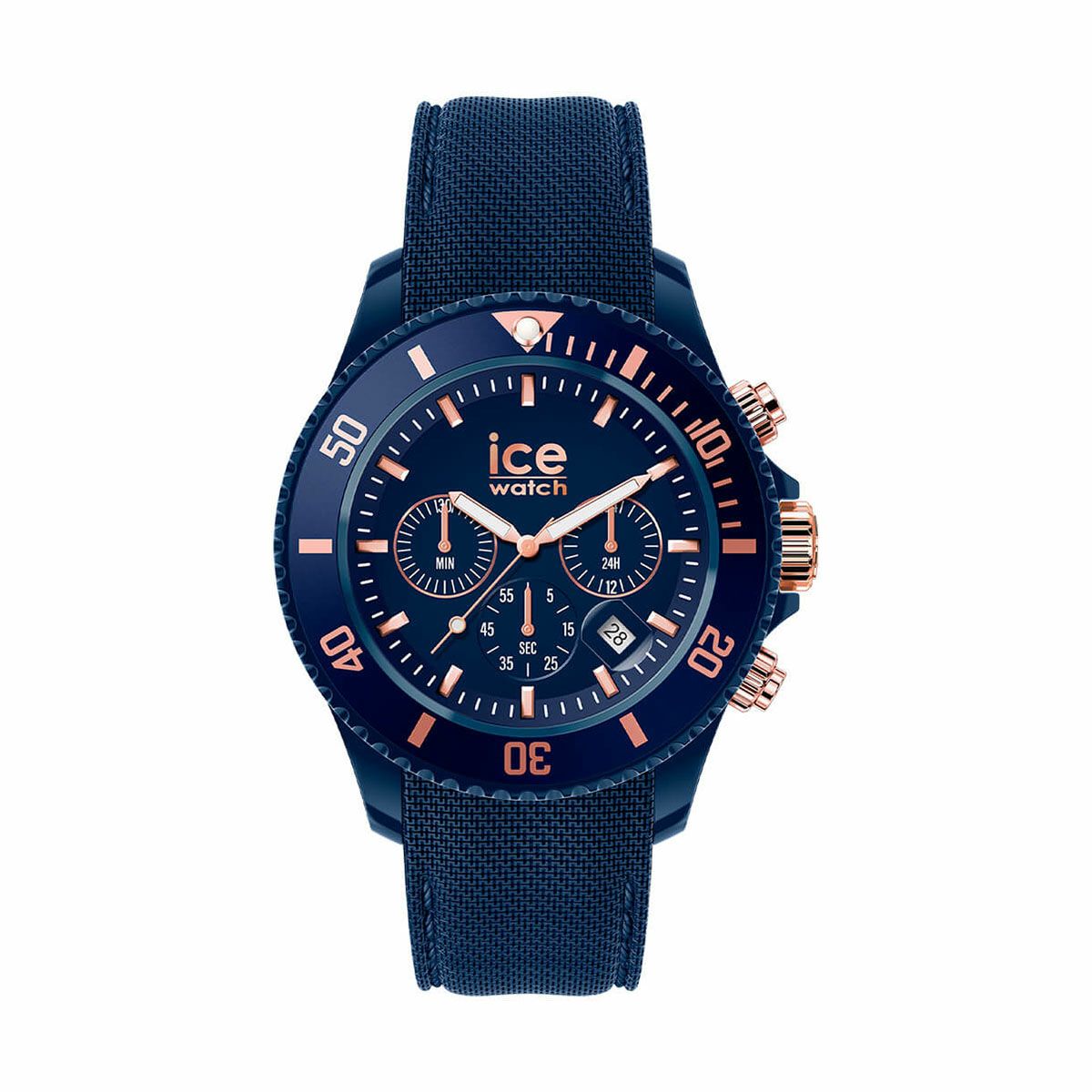 ICE-WATCH / アイスウォッチ ICE chrono - ダークブルー ローズゴールド - ラージ - CHの公式ECサイト掲載画像