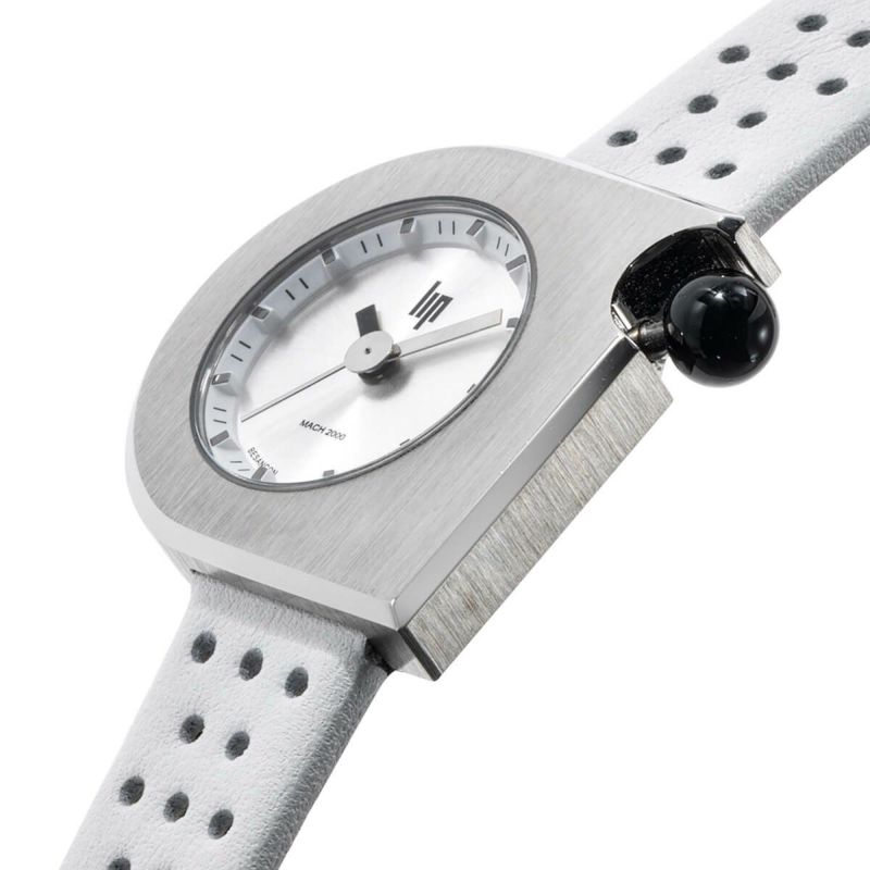 Lip リップ マッハ 2000 ミニ シルバー ホワイト レザー 腕時計 レディース 女性用 おしゃれ ブランド