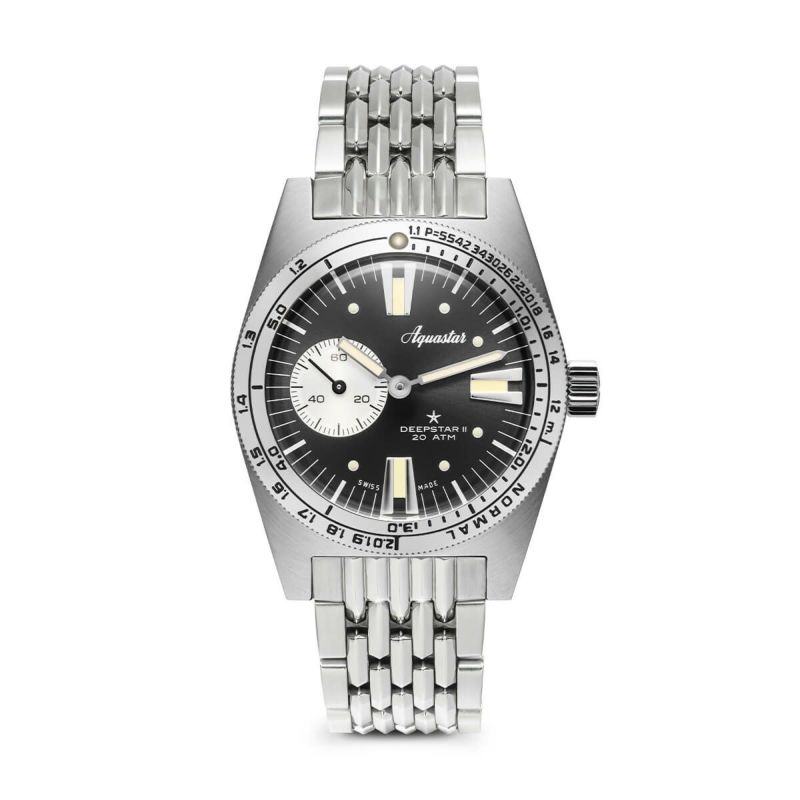 AQUASTAR/アクアスター Aquastar Deepstar II - Steel Grey on stainless steel BOR braceletの公式ECサイト掲載画像