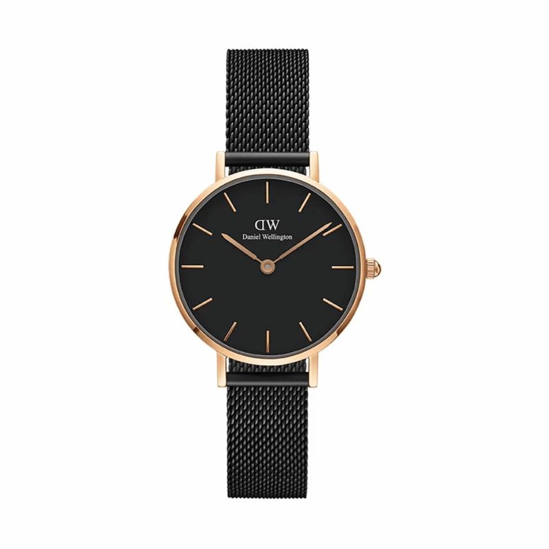 Daniel Wellington / ダニエルウェリントンクラシックペティット ブラック アッシュフィールド/ローズゴールド 28mmの公式ECサイト掲載画像
