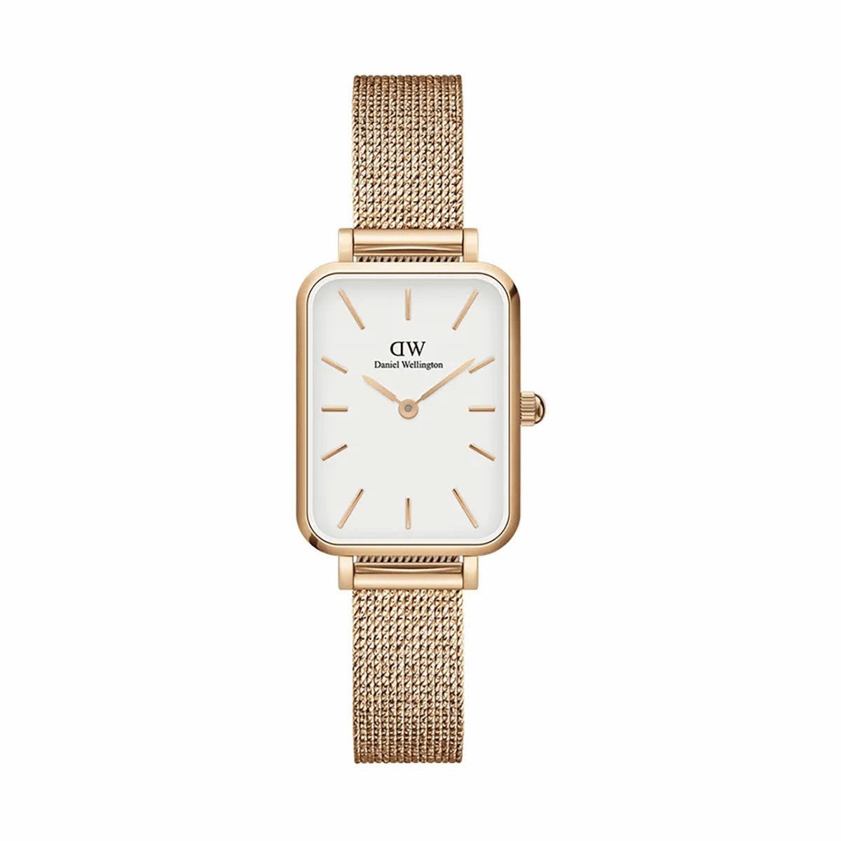 Daniel Wellington / ダニエルウェリントンクアドロ メルローズ ローズゴールド/ホワイト 20mmの公式ECサイト掲載画像